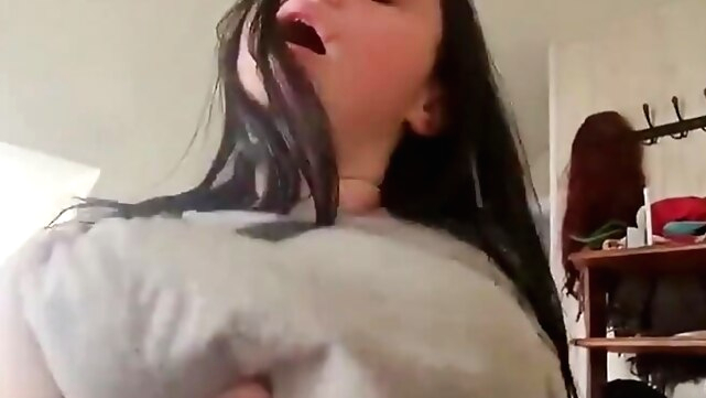 Beautiful Big Titty Dark Haired Girlfriend Gets Tits Sucked and a Deep Drippin xxx amateur video